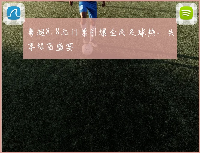 粤超8.8元门票引爆全民足球热，共享绿茵盛宴